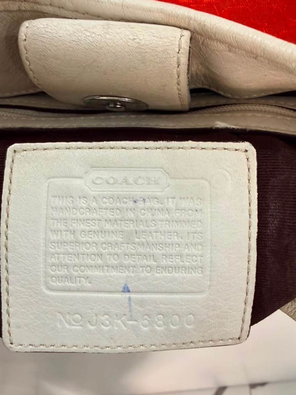 Y2K Coach Vintage Red Monogram Canvas Leather Hobo Shoulder Bag Purse #6800 - Picture 10 of 10